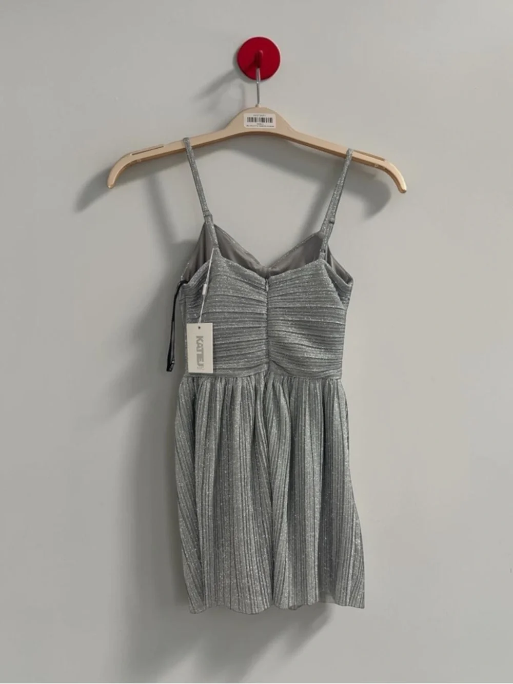 Katie J NYC Girls Silver Sparkle Dress